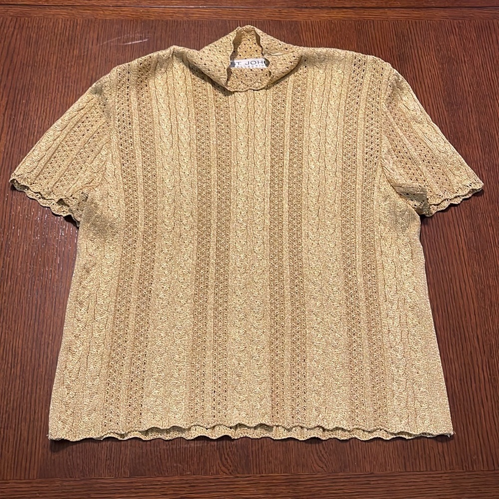 St. John Collection Gold Top - Sz Medium